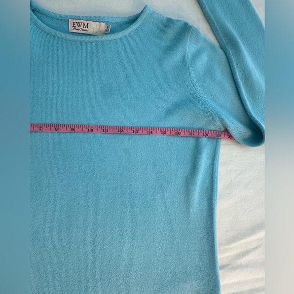 Vintage EWM Pure Classics Crew Neck Blue Small Clueless Academia Old Money - Picture 7 of 9